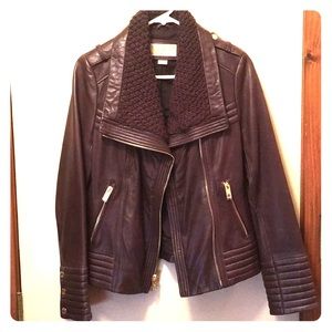 Michael Kors Brown Leather Jacket SM